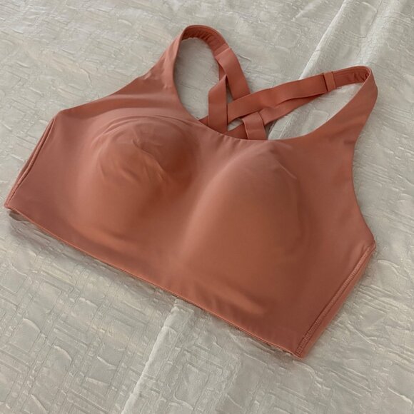 Like New Lululemon Energy Bra High Support 38DD Pink Puff W/ Reusable Tote Bag - Picture 3 of 10